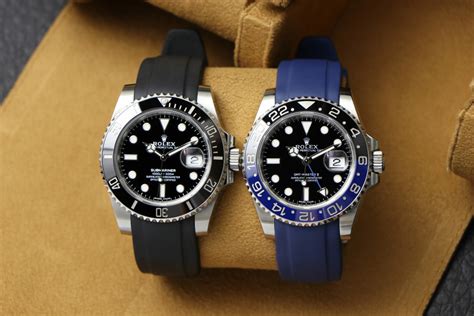 rolex sports watch rubber strap|Rolex submariner on rubber strap.